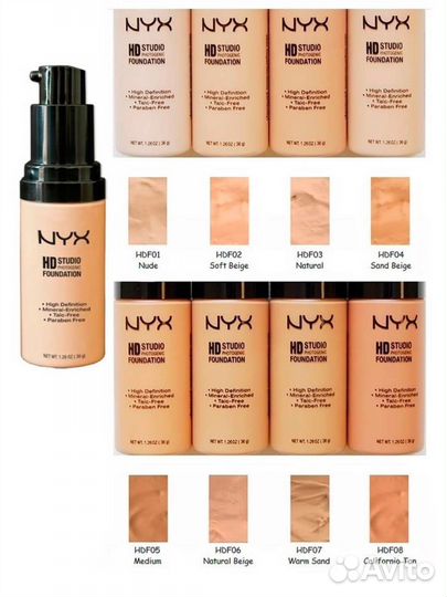 NYX HD Studio Photogenic Тональная Основа