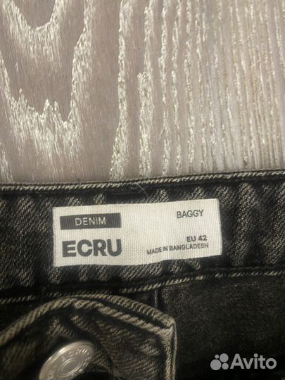 Джинсы baggy ecru