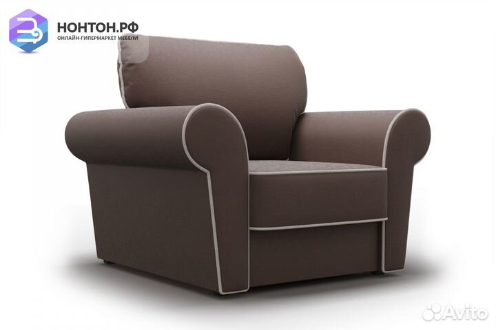 Кресло еврокнижка Прованс коричневое