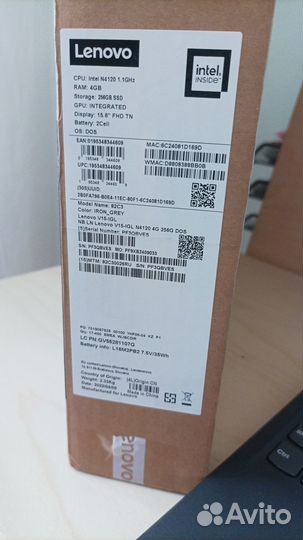 Новый ноутбук Lenovo 4 ядра 4 гига 256 ssd