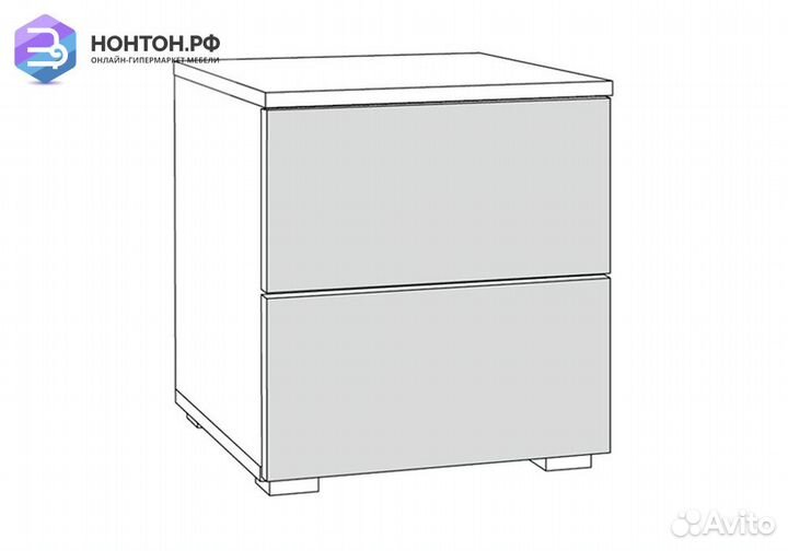 Тумба прикроватная Остин 16.152 белый шагрень / ду