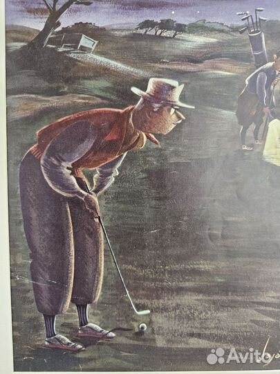 Постер из обложки The New Yorker 1938 г Гольф