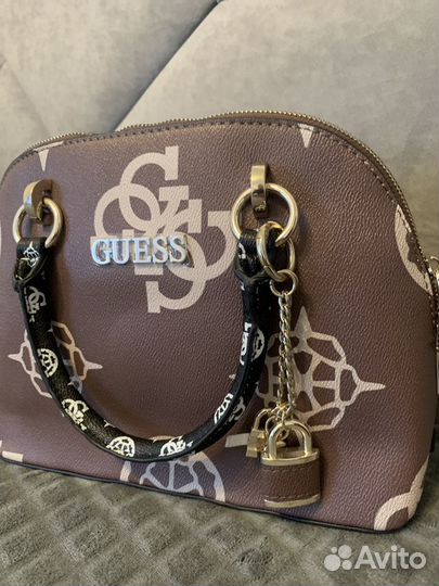 Сумка женская guess коричневая / черная