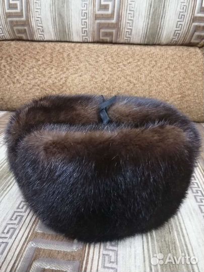 Норковая шапка мужская ушанка