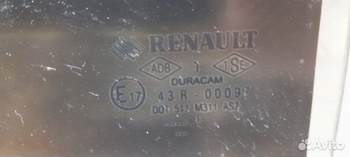 Стекло двери заднее левое Renault Clio седан K4J