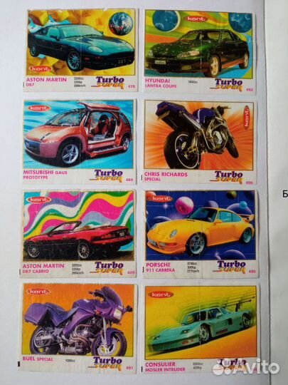 Вкладыши Turbo Super 7+8серия без повторов