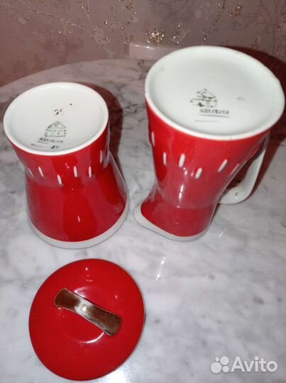 Сахарница и молочник, фарфор Польша