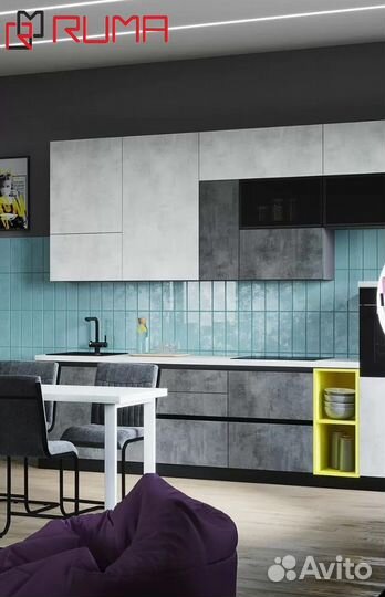 Кухня прямая светлая на заказ цена за все