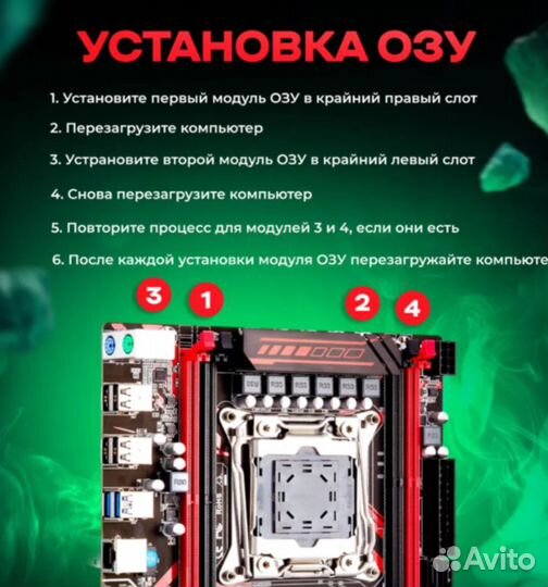 Материнская плата комплект Atermiter X99 32GB (новая)