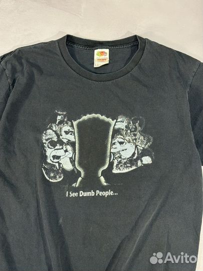 Vintage Simpsons Dumb People Tee(Faded Black/L)