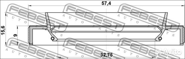 Febest 95HBY-34570916L Сальник привода