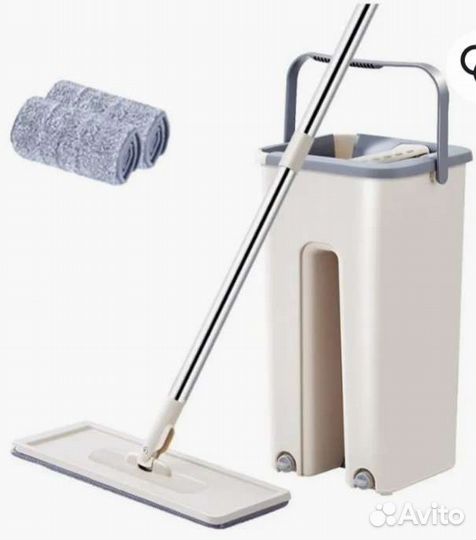 Швабра с ведром и отжимом новая