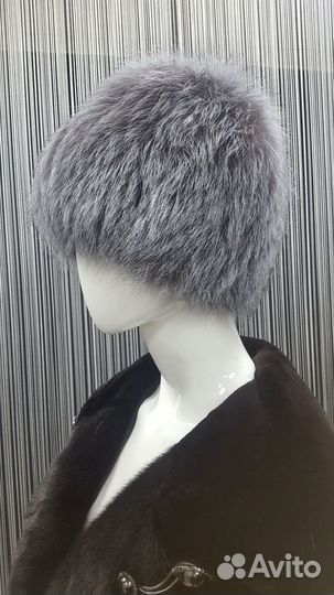 Шапка из меха чернобурки шпв-97