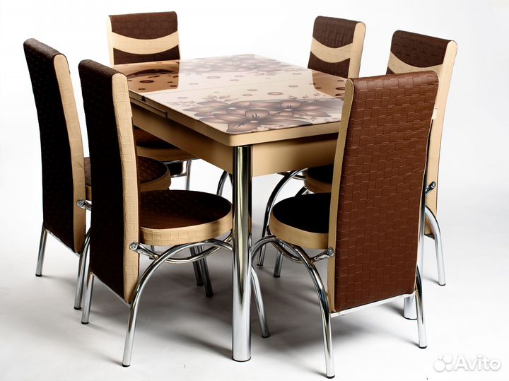 Стол трансформер+ 6 стульев от производителя