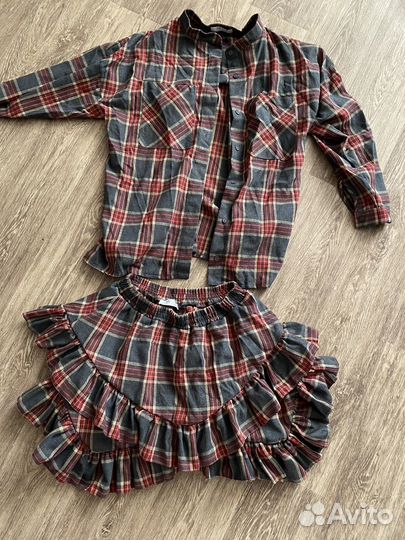 Костюм в клетку женский
