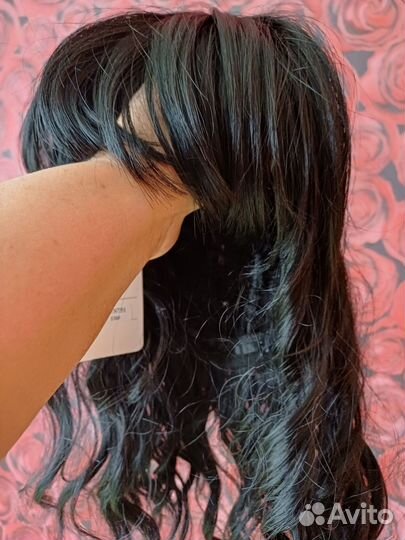 Парик черный с челкой