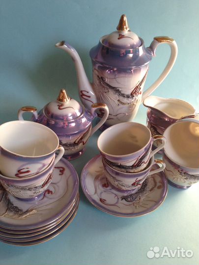 Фарфор. Сервиз Дракон Сацума Япония