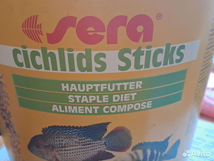 Корм для цихлид рыб Sera cichlids sticks