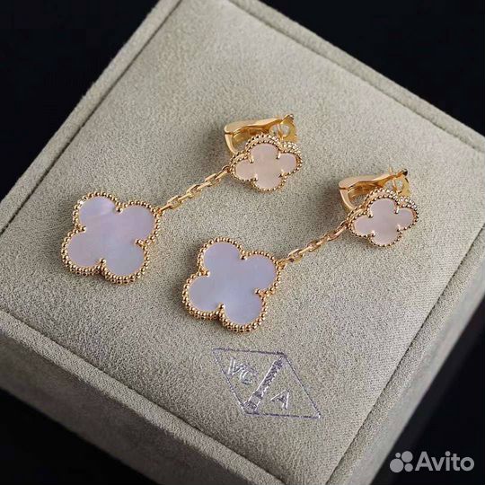 Серьги премиум качества Van Cleef