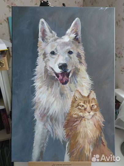 Портрет животных по фото на заказ