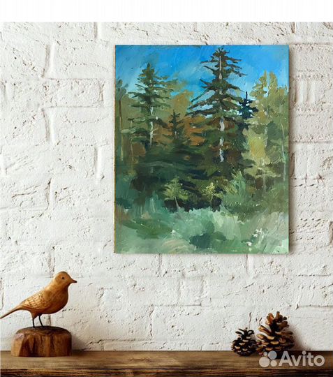 Этюд маслом «Самарский лес»