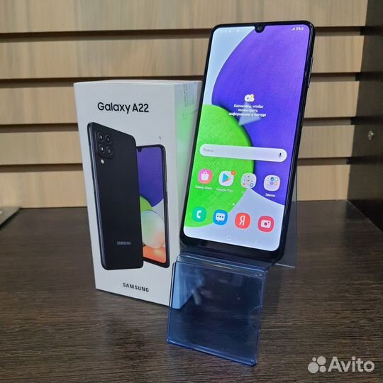 Samsung Galaxy A22 64Gb черный (на гарантии)