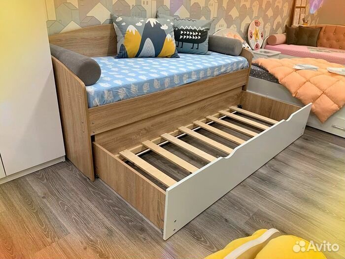 Кровать от 2х лет без мягкой спинки лдсп 2е спальн