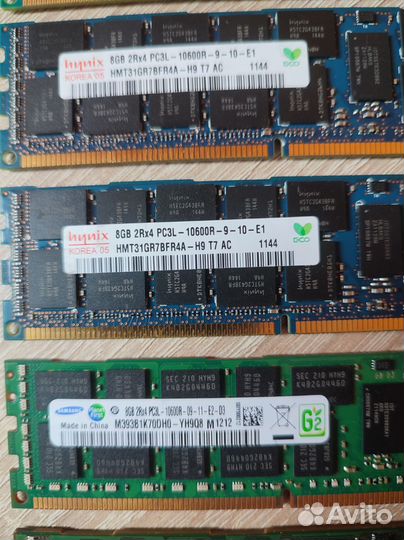 8gb DDR3 rdimm серверная, остатки