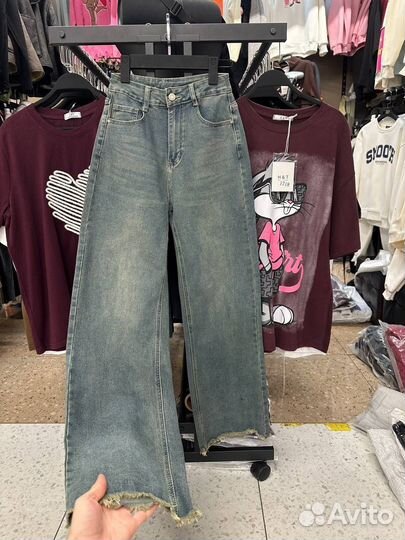 Джинсы багги женские