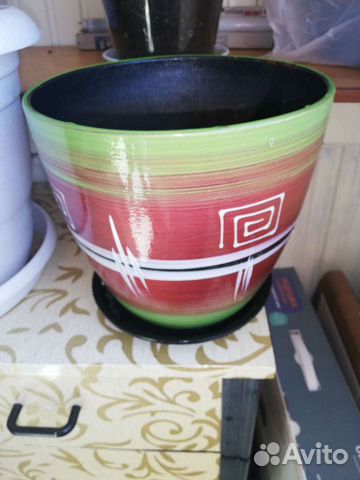 Горшок для цветов керамика, выс 21, диаметр 22