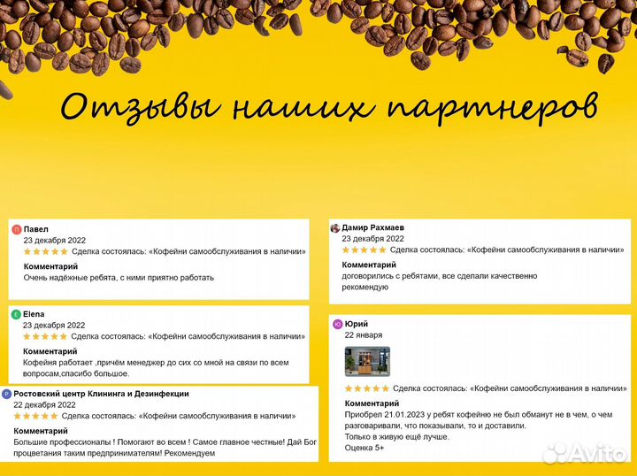 Кофейня самообслуживания. Стартовый пакет