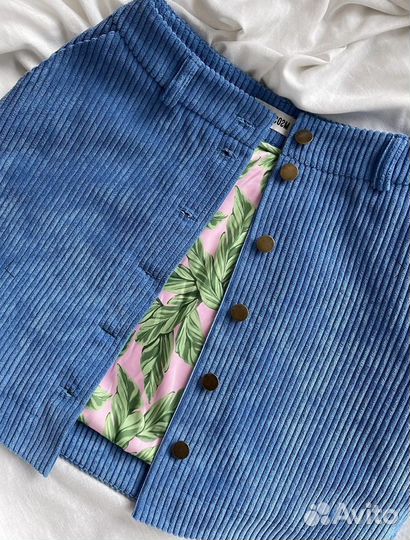 Юбка вельвет индиго macrocosm