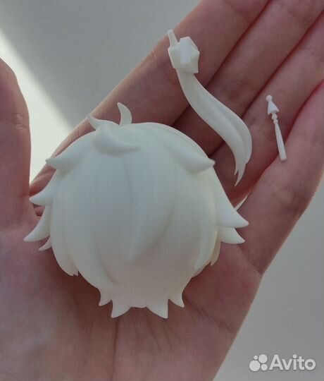 Волосы под покрас (белые) obitsu11/22 Zhongli