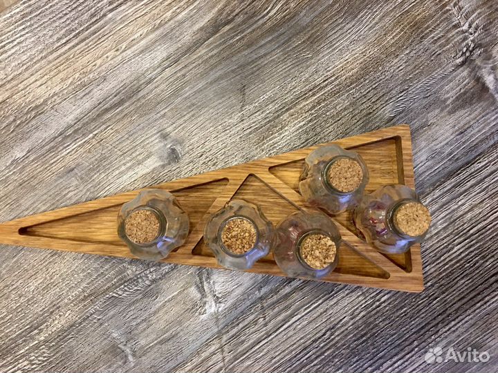 Набор из 5 баночек для специй/жидкости из стекла