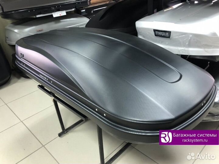 Бокс на крышу Евродеталь Magnum 580 черный карбон