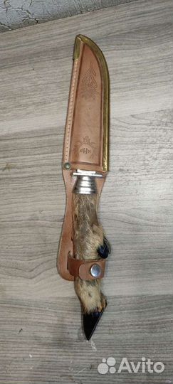Нож охотничий с рукояткой копыта косули