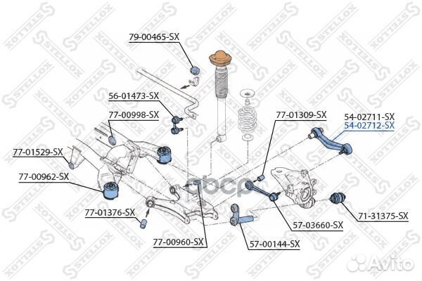 Рычаг BMW X5 (E53) 00- задн.подв.прав. 5402712S