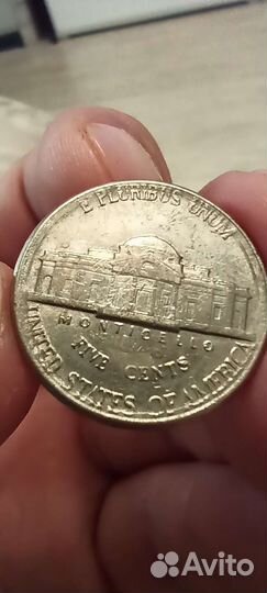 Монета 5 центов с браком 1991 года