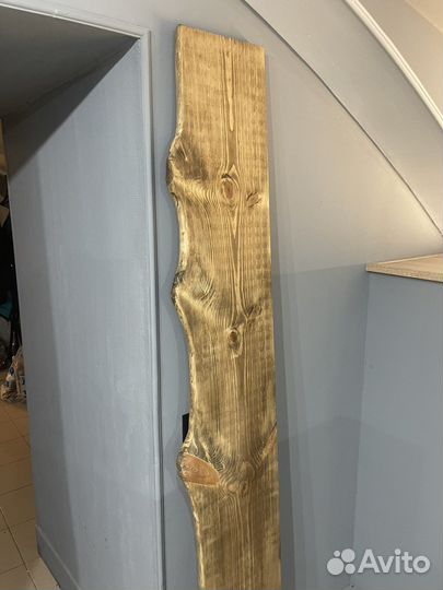 Настенная полка натуральное дерево