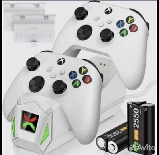 Аккумуляторы и зарядка для 2х геймпадов Xbox