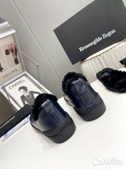 Ermenegildo zegna кеды меховые