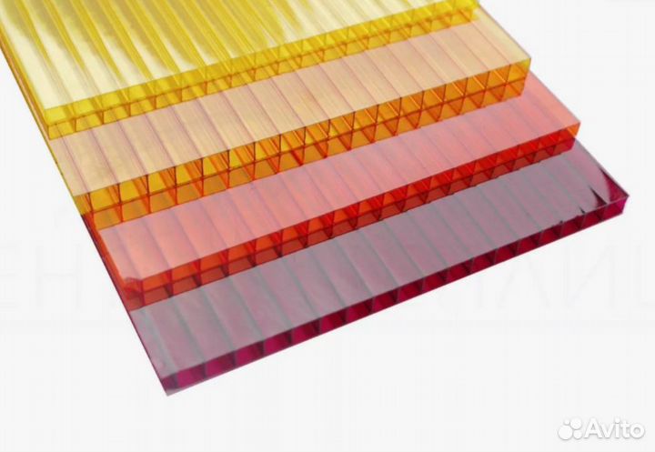 Сотовый поликарбонат 4мм 6мм 8мм 10мм прозрачный и