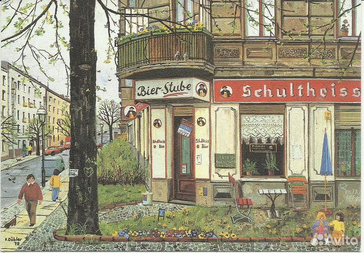 Почтовая открытка пиво Schultheiss Берлин