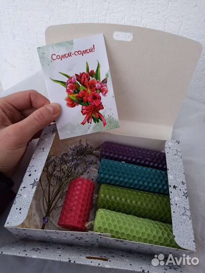 Свечи с подсвечником в наборе