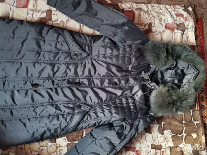 Пуховик зимний длинный женский