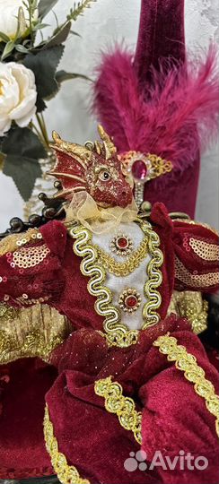 2шт интерьерные куклы драконы+ диванчик