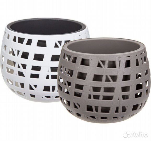 Горшок керамика и пластик