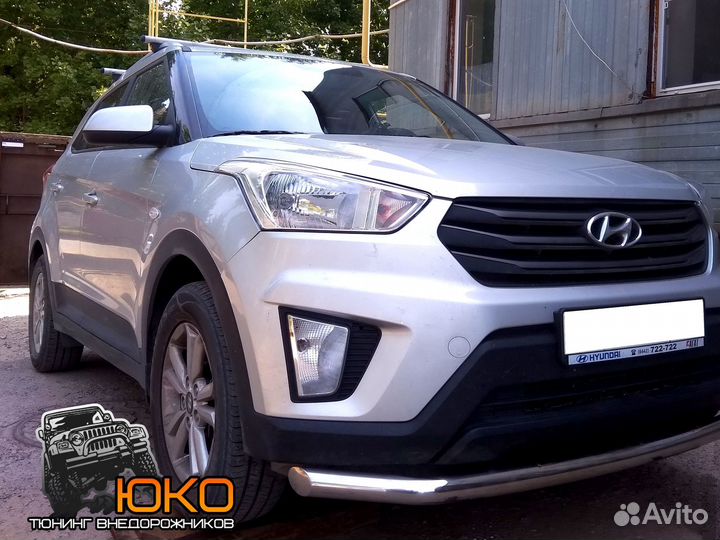 Защита переднего бампера Hyundai Creta