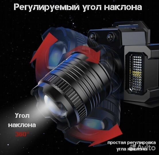 Мощный налобный фонарь