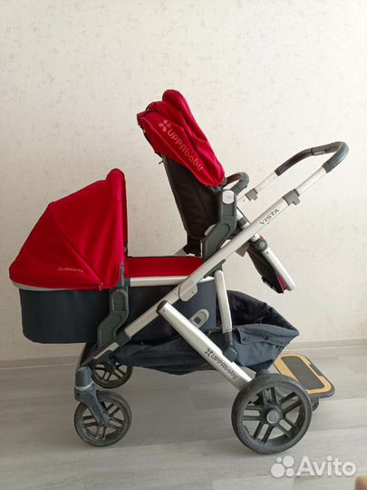 Коляска uppababy vista v2 для 1го, погодок, 3их